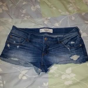 Jean shorts a little distressed