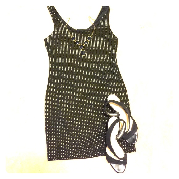 Black studded dress