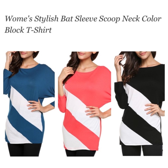 NWT Loose-fitting Color Block Top - Picture 2 of 2