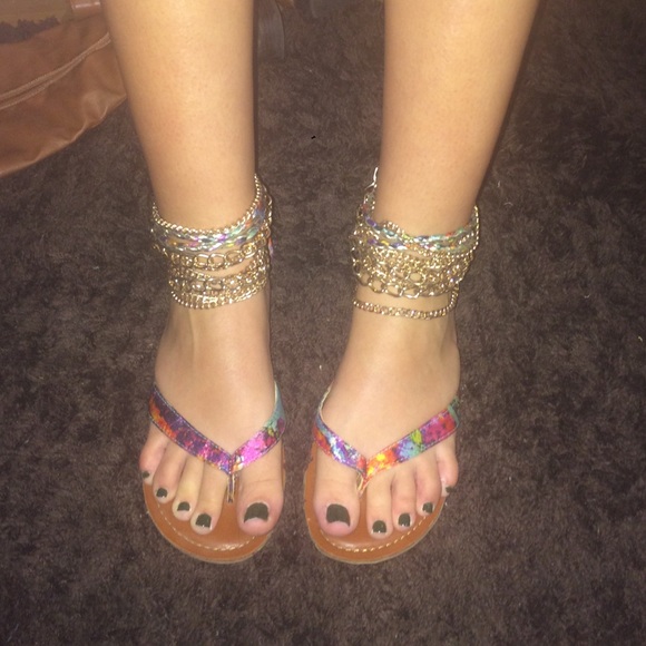 Multicolored sandals
