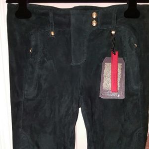 Balmainxhm Green Biker Trousers