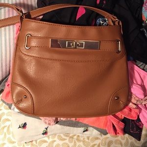 Brown cross body purse