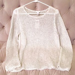 Chico's white and silver sweater