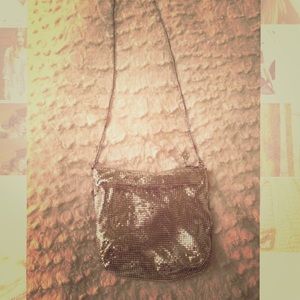 Vintage silver New Years NYE cross body purse