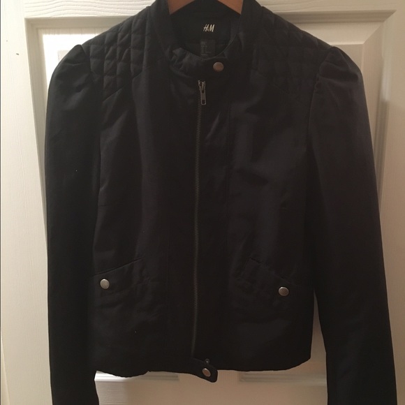 Black Moto-Style Jacket