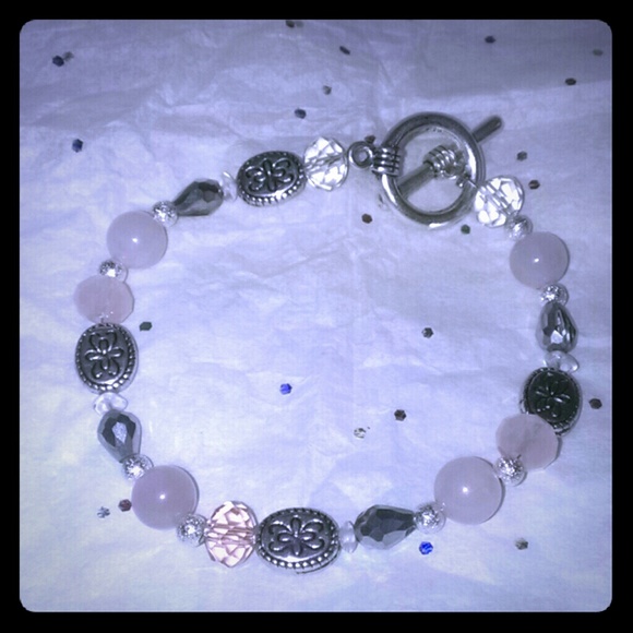 Handmade Breast Cancer Awareness bracelet