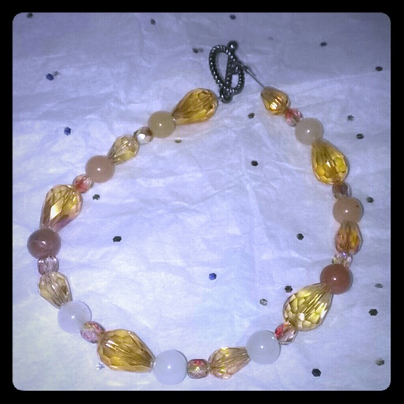 Handmade glass bead bracelet