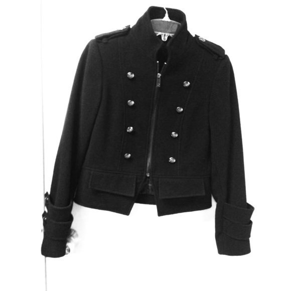Wool Jacket with buttons alongside zipper