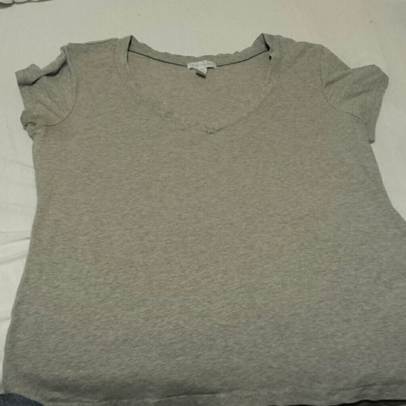 Gray v-neck