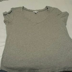 Gray v-neck