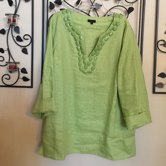 100% linen top from talbots