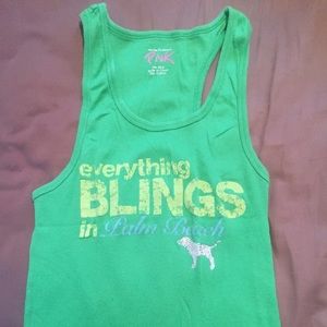 Victoria Secret Pink tank top in green