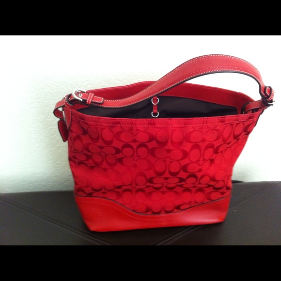 Coach Red Signature Bag