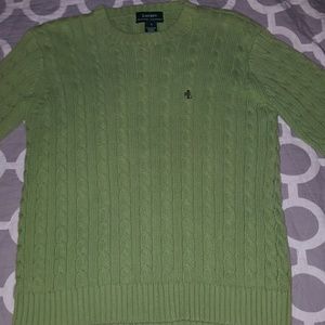 Ralph Lauren cable knit sweater light green