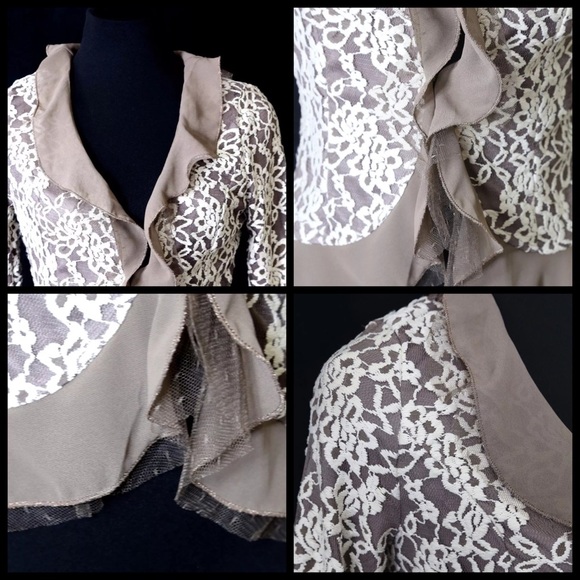 ‼️LAST CALL PRICE FIRM Ruffle Lace Cardigan Jacket - Picture 4 of 4