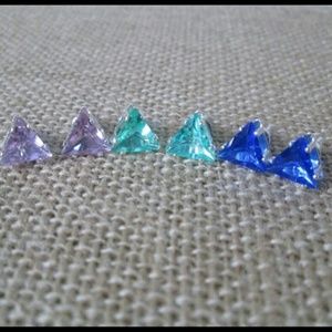 Lavender Aquamarine and Royal Blue Stud Bundle