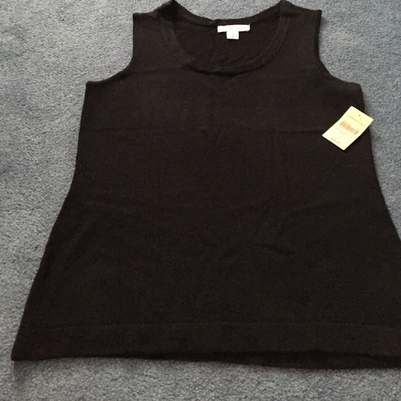 New Coldwater Creek black or olive green Merino mix small tank