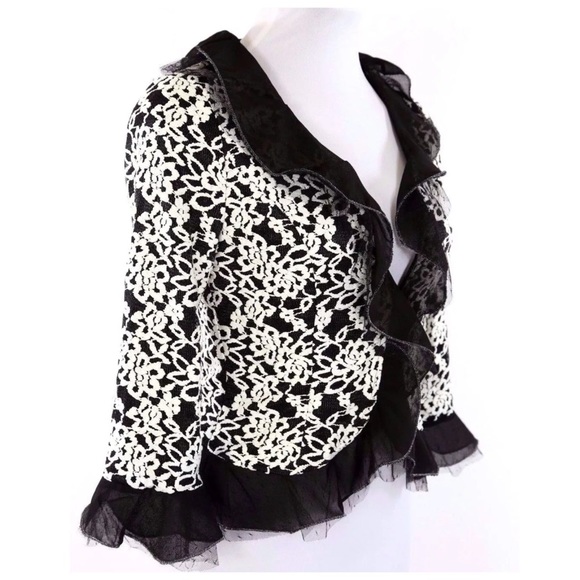 ‼️LAST CALL PRICE FIRM Ruffle Lace Cardigan Jacket - Picture 2 of 4