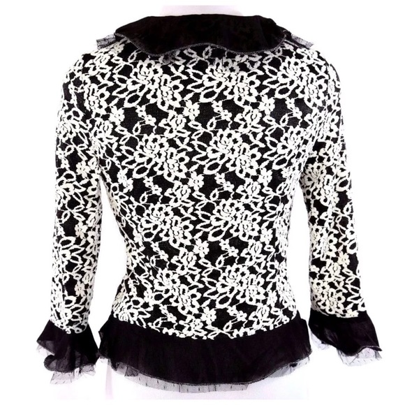 ‼️LAST CALL PRICE FIRM Ruffle Lace Cardigan Jacket - Picture 3 of 4