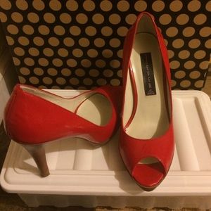 Classic red peep toe