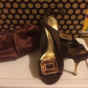 Evening shoes and clutch