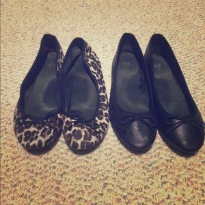 Two pairs of H&M ballet flats
