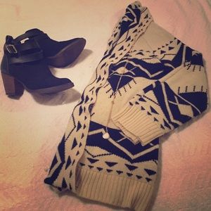 Cue Aztec print open cardigan
