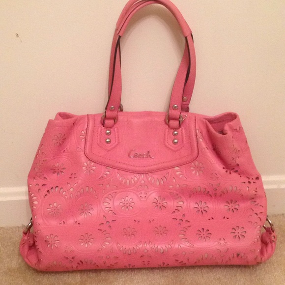 Coach Ashley Lace Pink Purse