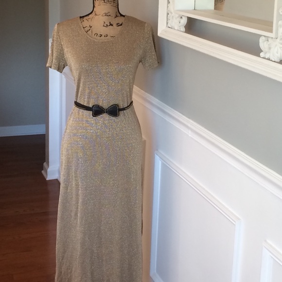 Made in USA maxi gold dress