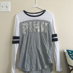 NWOT Victoria secret pink crew long sleeve shirt