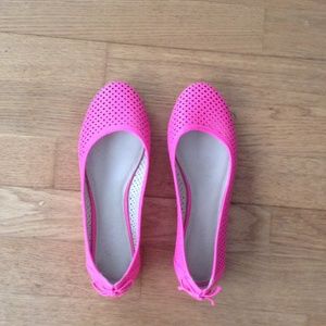 Neon pink Jcrew flats