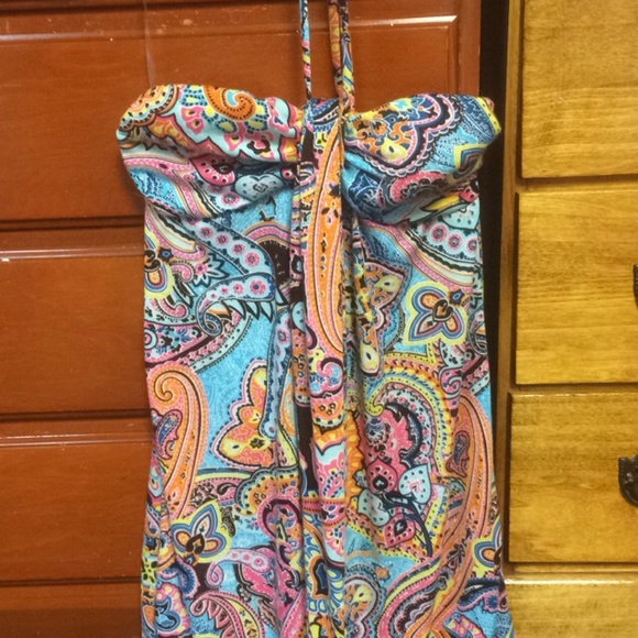 Dress with halter tie