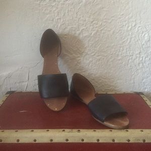 Madewell thea sandal in black leather