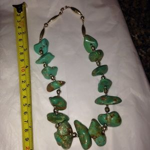 Chunk heirloom quality Turquoise necklace .