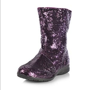 Joan Boyce sequin boots purple size 8M