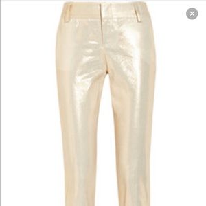 Alice & Olivia Beautiful cropped metallic pants