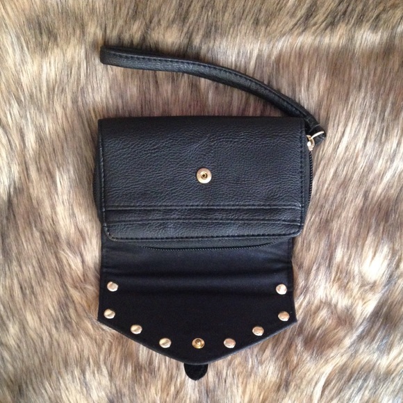 Icing Black Faux Leather Wristlet - Picture 2 of 4