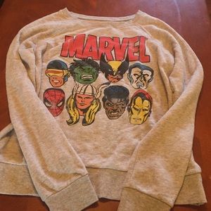 Marvel throw over  sweatshirt