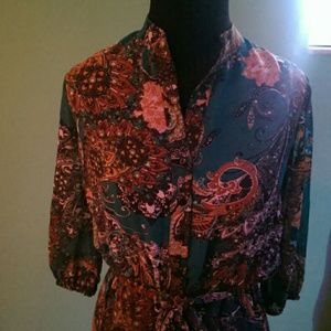Paisley printed dress