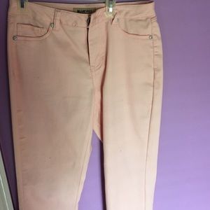 Pink high waisted skinnies