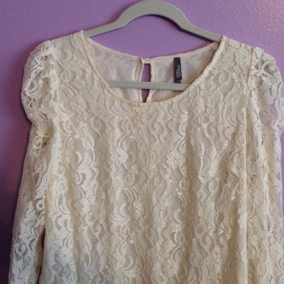 Charlotte Russe Ivory Lace Mini Dress - Picture 2 of 4