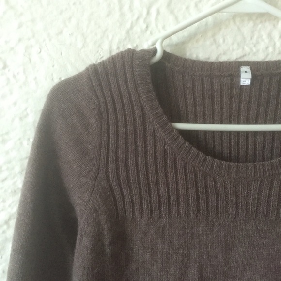 Brown sweater dress with pockets