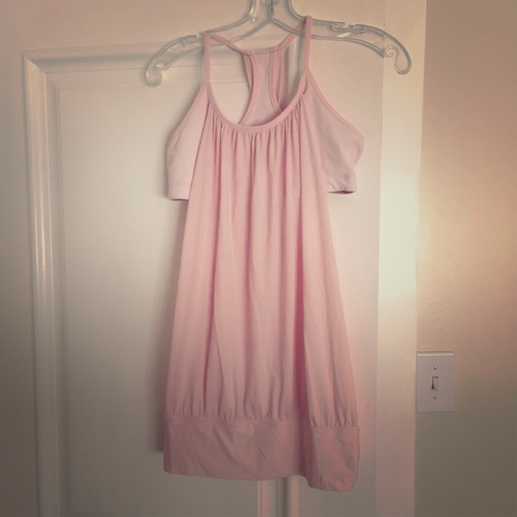 Lululemon Pink Tank with attached sports bra