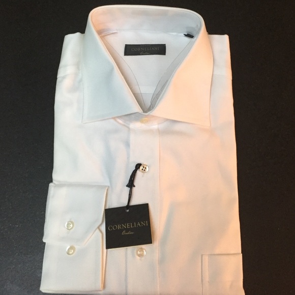 White Men's button down size 17 made in Italy