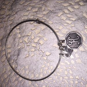 Initial K charm bangle