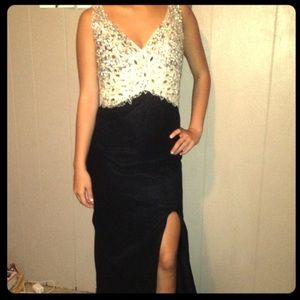 Sequined mermaid prom dress gown