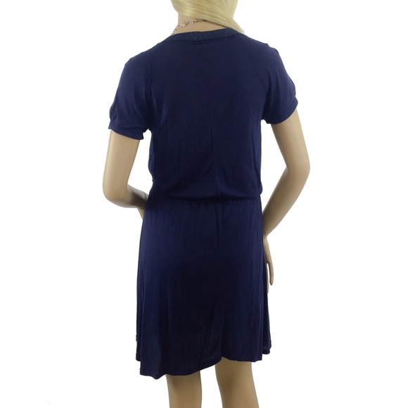 ♥️ Diesel Navy Shimmer V-Neck Dress Tunic - Picture 3 of 5