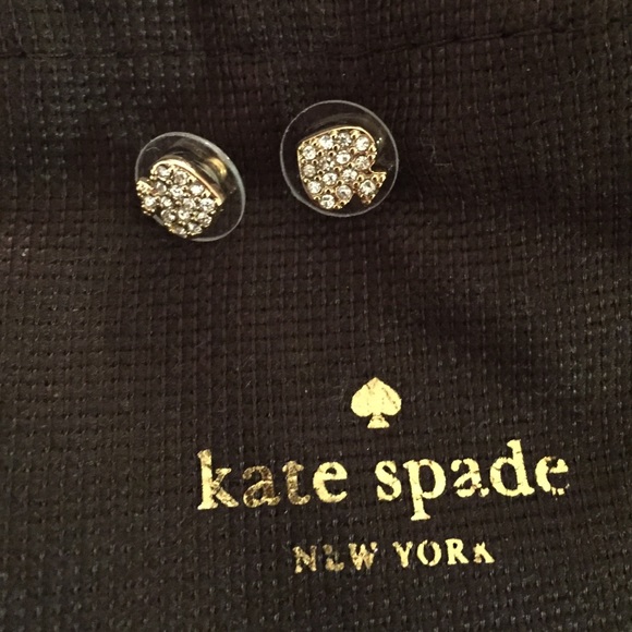 Kate Spade crystal "Spade" earrings. NWOT