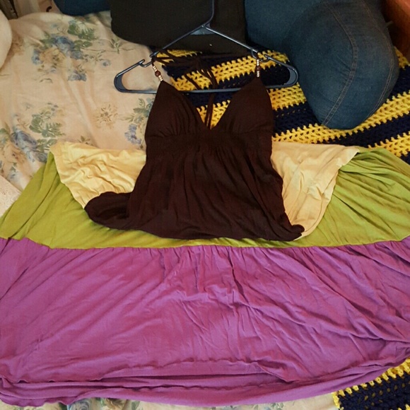 Long Colorblock Sundress