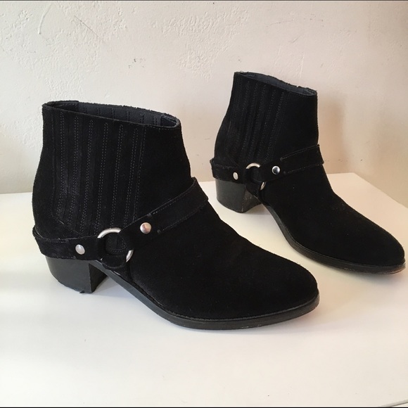 All Saints Shoes - All Saints Black Suede Ankle Booties sz 39